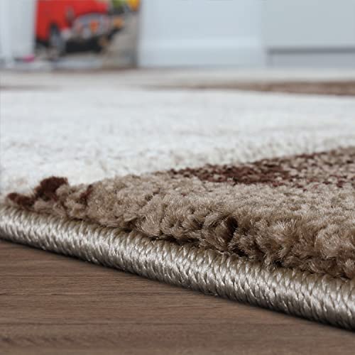 Tapis de salon avec découpe de contour effet 3D relief premium