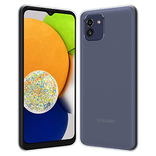 Image of COVERBLACK Silicone Case Back Cover for Samsung Galaxy A03 - Transparent