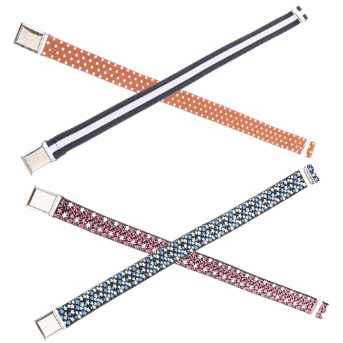 BESPORTBLE 4 pcs Elastic Belts for Boys and Stretchy Waistband Belts for Comfortable Elastic Waistbands for Jeans Dresses Casual and Formal Wear
