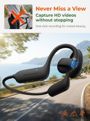 8MP Smart Camera Open-Ear Headset, EIS Video, AI Assistance&12H Battery (A) — view 8