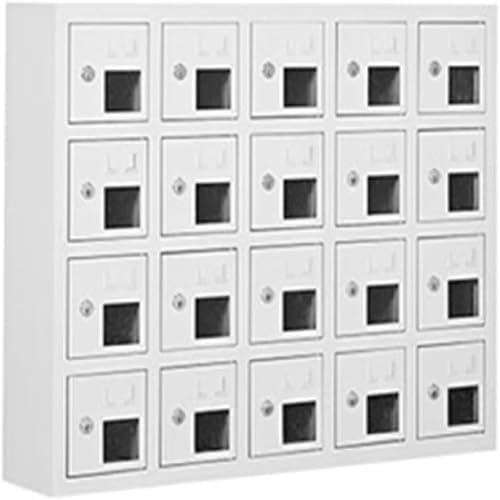 Heavy-Duty 12-Compartment Metal Cell Phone Lockers - Wall-Mountable Storage for Schools, Classrooms & Gyms, Secure Locking Solution for Student Devices & Personal Items