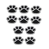 BELLIFFY 布パッチ アイロン接着パッチ 10個セット 子犬の足跡デザイン 耐久性に良い布製 衣服補修用 キッズ向け Diy 装飾用