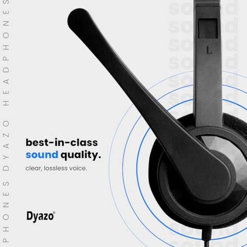 Dyazo Computer Wired Headphones | Headset with Mic | 3.5 MM Jack | Compatible for Laptops, PC, Notebooks (Black) - Image 2
