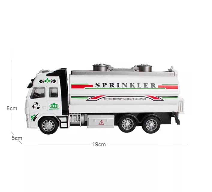 Image of Friction Power Sprinkler Truck Toy for 3+ Years Old Kids Boys Girls Pull Back Vehicles Die cast Alloy Model Sanitation Water Tanker Truck (Multicolor)
