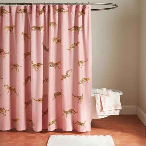 Mindsoft Leopard Shower Curtain for Bathroom 72 x 72 Inch