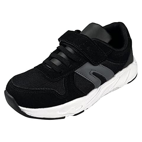 TISGOTAN Kids Sneakers Boys Tennis Shoes Running Shoes TSJY11 Black 3 Big Kid Cover