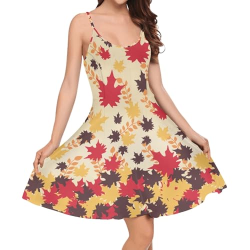 Image of Coloranimal Women's Summer Sleeveless Casual Swing Dresses with Loose Fit Beach Sundress