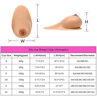 Surrycee Forme per Il Seno in Silicone autoadesive | Tette finte realistiche a Forma di Goccia per Transgender, Mastectomia, Protesi, Cosplay di Crossdresser,Suntan,B Cup (600g/Pair)