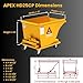 Apex HD25 Heavy Duty Self-Dumping Hopper with Casters, 1/4 Cubic Yard Capacity, 6000 lb Load Capacity, Durable Steel Construction, Commercial and Industrial Use, Made in The USA (1/4 Cubic Yard)