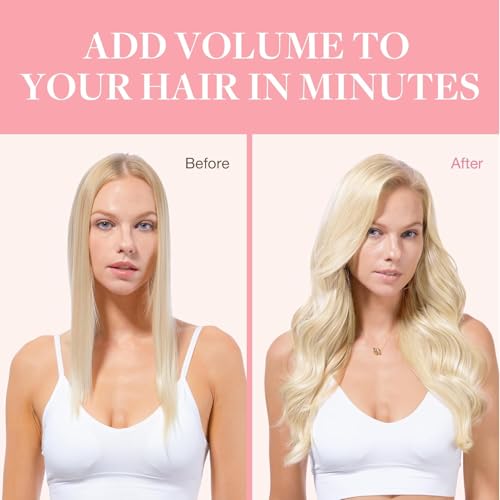 Image of GOO GOO Clip in Hair Extensions Real Human Hair Blonde Remy Extensions
