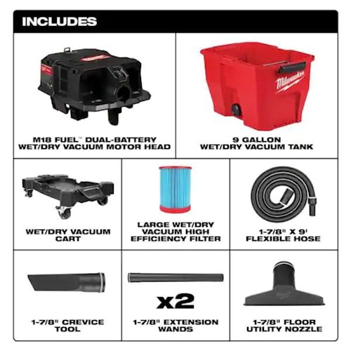 Milwaukee M18 Fuel 9-Gallon Wet/Dry Vacuum