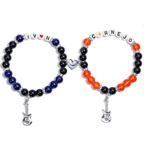 AICase for Ivan Cornejo Inspired Bracelet Set Merch Stuff Matching Fan Jewelry with Guitar Charm Letter Beads Friendship Bracelets Unique Gifts for Fans Birthday Christmas Stocking Stuffers