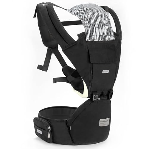 Image of Baby Carrier, 6-in-1 Baby Carrier Newborn to Toddler, Baby Carrier with Hip Seat Lumbar Support 7-41 lbs, Baby Soft Carrier for All Seasons & Positions, Adjustable Size for Shopping Hiking Travelling