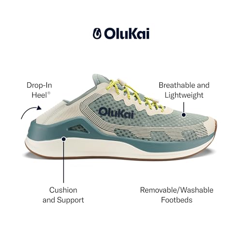 Image of OluKai 'Ahi Men's Water Shoes, Cushioned & Quick-Drying Marine Sneaker, Breathable Mesh & Wet Grip Rubber Outsole for Boats, Docks & Wet Surfaces