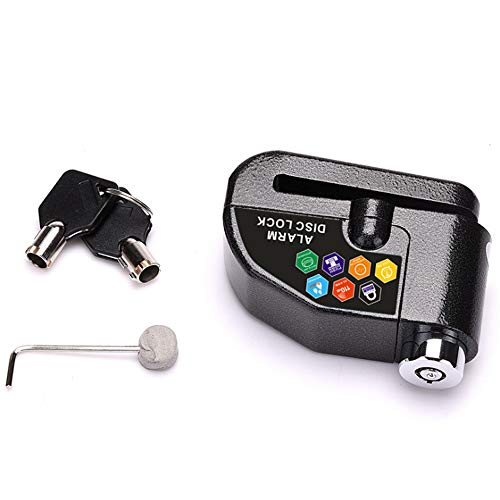 Alioay バイク ロック スーパーディスクロック 110デシベル大音量アラーム付き アラームロック セキュリティ 盗難防止 防犯グッズ 自転車も対応 防水盗難防止警報ロック オートバイセキュリティロック 軽量タイプ