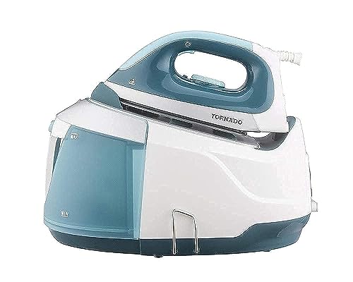 Tornado TSS-2400D Plancha de Vapor, 2400W, Suela de Cerámica, 280g/min, 1,8L, Turquesa y Blanco TÉLÉVISEUR Intelligent, Color