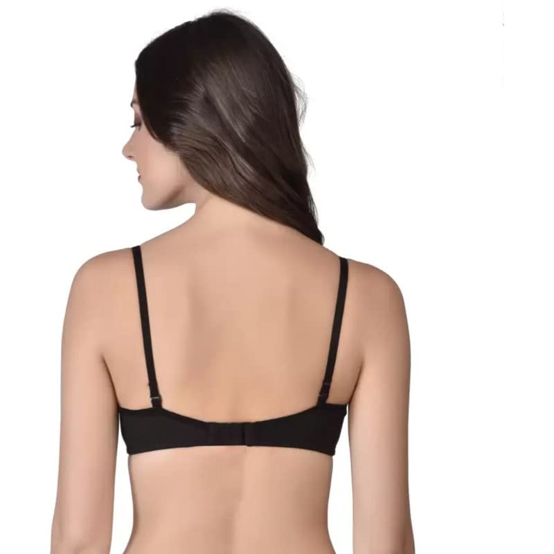 Image of Women's Cotton Lightly Padded Non-Wired T-Shirt Bra Pack of 2 (Reg HC-P2 Multicolor 30)
