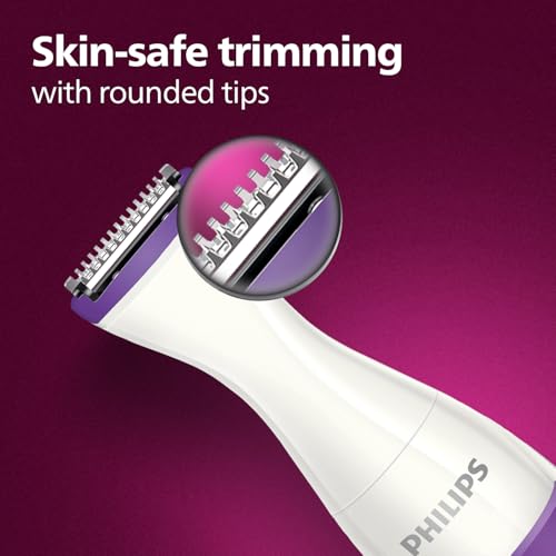 Philips rifinitore zona bikini con 2 pettini e 1 testina di precisione, portatile con custodia BRT383/15 - Immagine 1