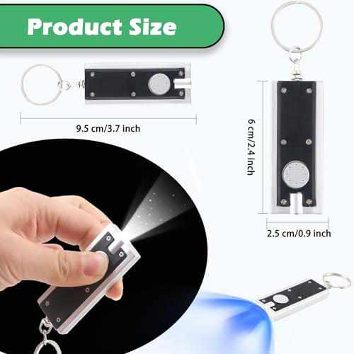 Haconba BD-013 40 Packs Mini Flashlight Keychain Bulk Colorful Small Portable Led Lights Ultra Bright Flashlight Key Ring thumb #1