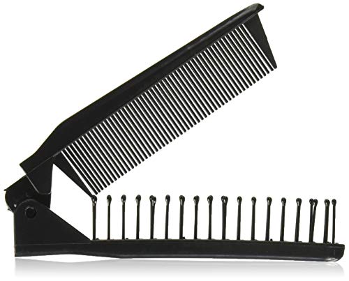 Travel Hair Brushes Comb for Women - New Folding Black Hair Brush Ladies Samll Hair Combs - Portable Hair Brush for Long Hair Girls Mini Hair Brush - Mens Kids Top Pocket Hair Brush