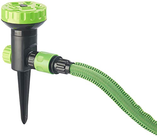 Preisvergleich Produktbild Royal Gardineer Viereckregner: Gartensprinkler mit 5 Sprüh-Einstellungen (Sprühregner)