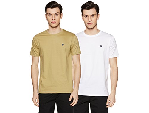 Image of Amazon Brand - Symbol Men's Cotton T Shirt | Round Neck | Half Sleeve | Plain | Combo Pack of 2-Regular Fit (Available in Plus Sizes)