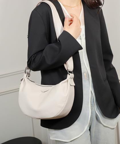 Micmores Genuine Leather Crossbody Bags for Women, Soft Pebble Leather Shoulder Purse Medium Handbag for Work, Travel2