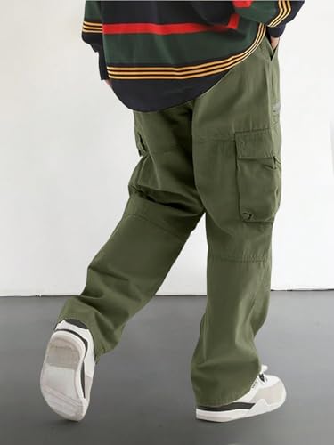 Image of Q - RIOUS Cotton Casual Cargo Pants for Men - Multi-Pocket Style