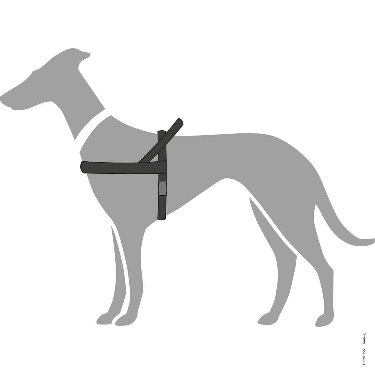 Hunter Arnés Norwegian para Perros de Caza, 60 x 77-110 cm, Color Negro