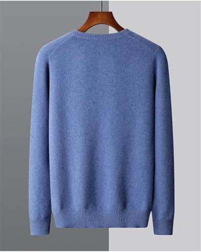 Men's Thicken Wool Sweater V-Neck Loose Knit Pullover Sweaters Long-Sleeve Business Casual Jumpers4