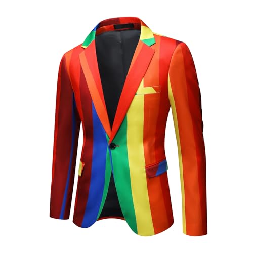 Cloudstyle Men's Casual Blazer Floral Printed Prom Dress Suit Jacket 1 Button Slim Fit Sport Coat2