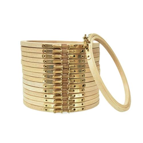 Image of Embroiderymaterial 3Inch Round Wooden Embroidery Hoop Frame with Brass Metal Screw (1 Piece)