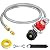 5FT 0-30 PSI Adjustable High Pressure Propane Regulator with Gauge 0~60PSI Gas Flow Indicator Stainless Propane QCC1 Hose with 3/8 Flare x 1/8 MNPT Fits for LP Gas Cooker, Burner, Turkey Fryer, Smoker
