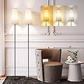 SUNMORY Floor Lamps for Living Room/Bedroom/Office, Standing Lamp with LED Bulb, 3 Color Temperature Tall Lamp, Suitable for Modern/Boho/Farmhouse and Other Home Decor Styles, Black - 2 Pack
