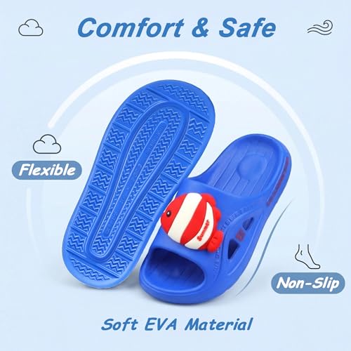 Image of Kids Cloud Slides Boys Girls Slides Non-slip Summer Beach Pool Shoes EVA Girls Everday Slip on Slide Sandals Garden Slippers Bathroom Shower Shoes