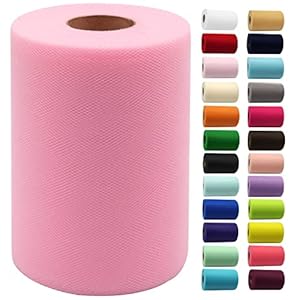 Iontach Rosa Tüllstoffrolle 15,2 cm x 91,4 m