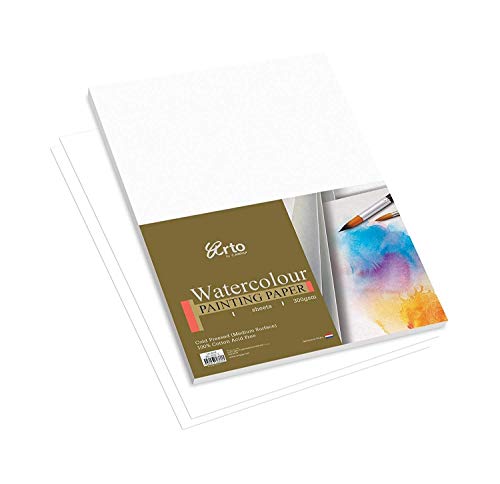Image of CAMPAP Arto Watercolour Paper Pack 300gsm, Noblesse, 100% Cotton, A2