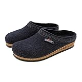 Stegmann Women's Wool Felt Clog with Cork Sole Graphite, 7 Medium US