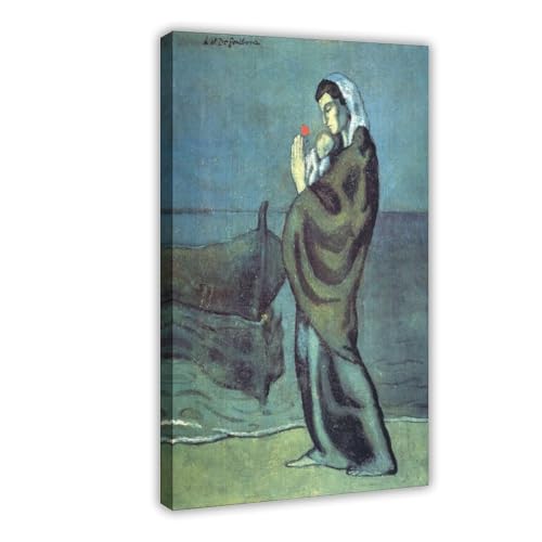 Toile Picasso Mother And Child on the Beach pour une déco de salon apaisante