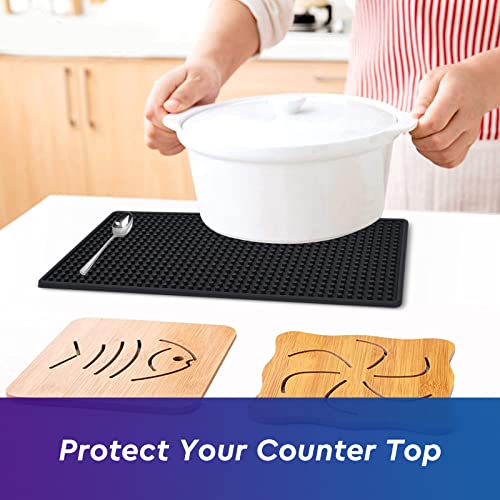 3 Pack Ultimate Small Bar Mat Set - 8mm Thick Anti-Skid Non-Toxic Rubber Bar Mat for Home Bar, Countertop, Restaurants, Coffee Bar - Premium Counter Mats - Image 7