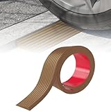 Türschwellenrampen, 100x7.5x1.5cm Schwelle Übergangsschiene, Auffahrrampe Gummirampe, Gummirampe Auffahrrampe, Übergangsprofil Selbstklebend für Türen, Einfahrten, Badezimmer (Braun, 100*7.5*1.5CM)