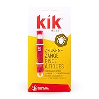 kik AFTER BITE Zeckenzange – Zange zum Zecken entfernen für Mensch und Tier und Zecken von jeder Grösse, robustes Kunststoffdesign, hygienisch und leicht zu reinigen, ohne die Zecke zu quetschen