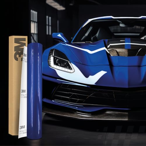Revêtement Auto Bleu Cosmique Brillant 3M 2080 Finest Folia pour Personnaliser Moto et Bateau