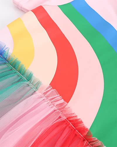 HILEELANG Toddler Girls Short Sleeve Dress Easter Cotton Casual Summer Appliques Shirt Jersey Dresses3