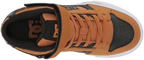 DC Unisex-Child Pure HIGH-TOP Skate Shoe, Wheat/Black, 3 US Little Kid | Image 4
