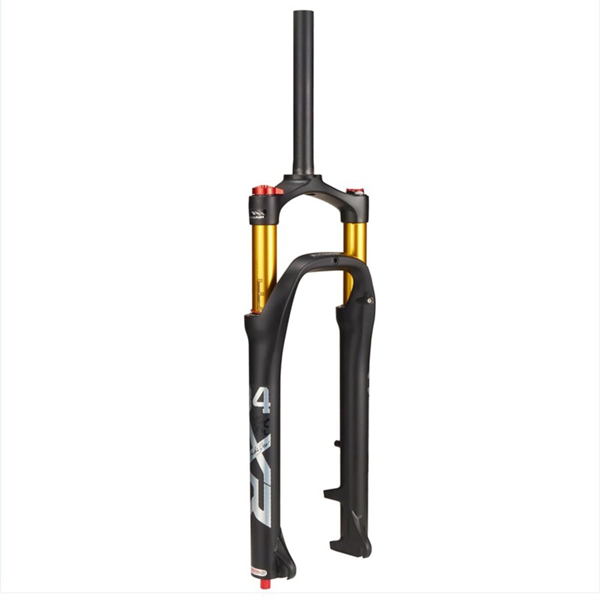 FukkeR Mountain Bike Fat Bike Horquilla Suspensión 26 Pulgadas Horquillas Delantera Bicicleta De Nieve Tubo Recto 28.6mm QR 9MM Recorrido 120mm Ajuste De Rebote