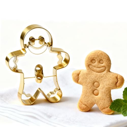 Large Gingerbread Man Cookie Cutter, Stainless Steel Christmas Cookie Cutter, Perfect for Holiday Baking