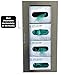 American Made Wall Mounted Stainless Steel Quad Glove Box Holder/Dispenser (10