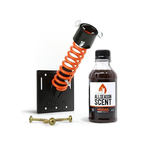 HODAG Licking Branch Mock Scrape Kit for Whitetail Deer – Buck Attractant & Lure - Includes 8 oz AllSeason Hunting Scent – Dripper & Hemp Rope Alternative – Attach to Any Tree with Spring Design
