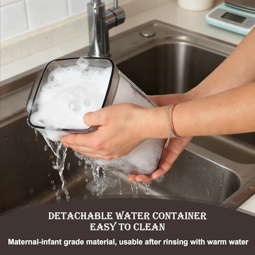 DUBUOZA Milchpulver Aufbewahrungsbox 2300ML Milchpulverspender mit Löffel für die Lagerung von Milchpulver,Hülsenfrüchten und Mehl (Teetönig 2300 ml)